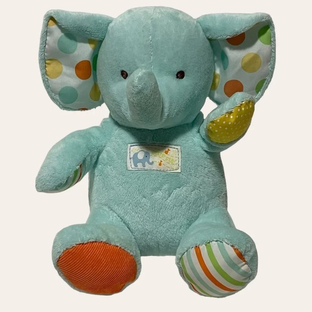 Carters Plush Sing & Dance Elephant Twinkle Twinkle Little‎ Star Musical Blue 9